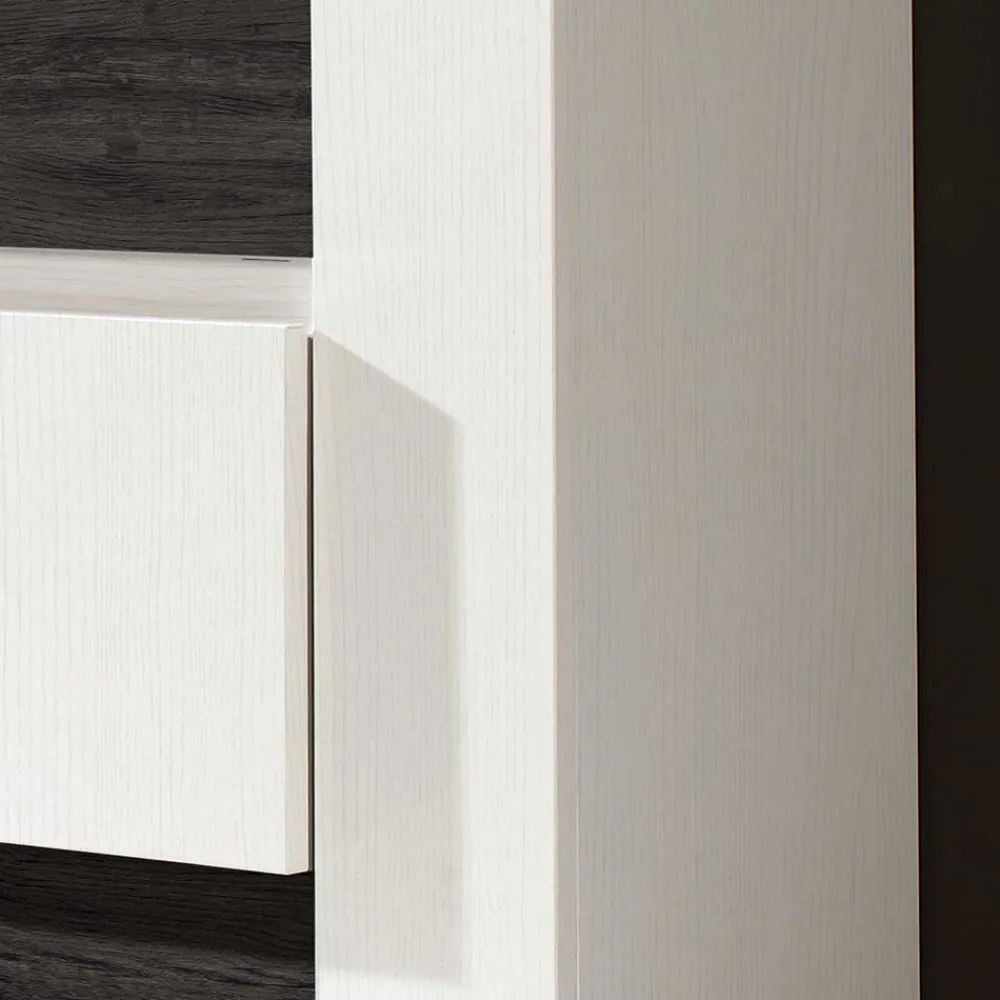 Wohnen 90x94x30 Schuhklapper in Weiß & Schwarzgrau - Celorma