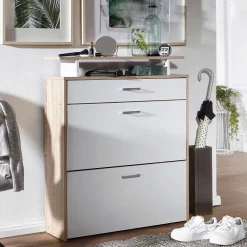Wohnen Schuhschränke*80x95x24 Schuhkommode mit zwei Klappen & Schublade - Crimera