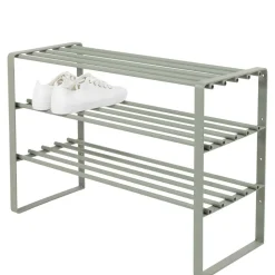 Wohnen Schuhschränke|Wohnzimmer-Regale*70x49x29 Schuhregal aus Stahl in Graugrün - Citro