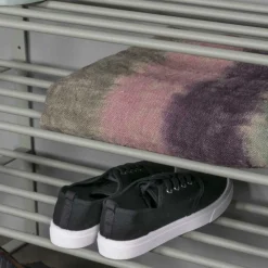 Wohnen Schuhschränke|Wohnzimmer-Regale*70x49x29 Schuhregal aus Stahl in Graugrün - Citro