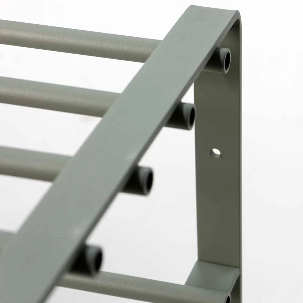 Wohnen Schuhschränke|Wohnzimmer-Regale*70x49x29 Schuhregal aus Stahl in Graugrün - Citro