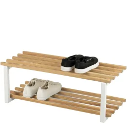 Wohnen Schuhschränke*71x26x34 Schuhregal in Eiche & Weiß - Marcios