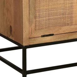 Wohnen Rattanmöbel|Schuhschränke*85x91x40 Schuhschrank aus Holz & Rattan Geflecht - Lazianus