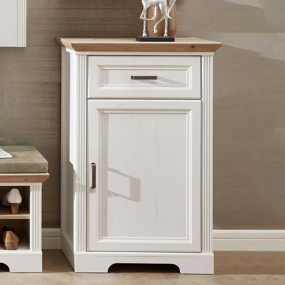 Wohnen 65x102x41 Schuhschrank im Landhaus Stil - Nurelcas