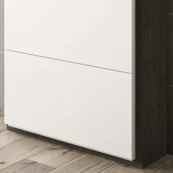 Wohnen Schuhschränke*80x120x27 Schuhschrank in Weiß & Schwarzgrau - Burano