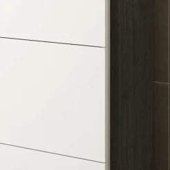 Wohnen Schuhschränke*80x120x27 Schuhschrank in Weiß & Schwarzgrau - Burano