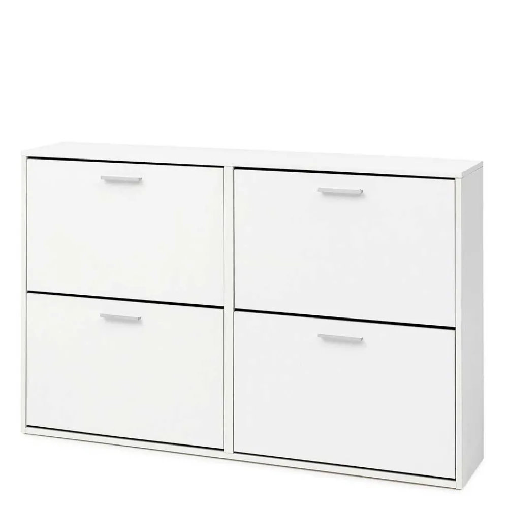 Wohnen 120x81x24 Schuhschrank mit 4 Klappen - Tudan