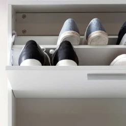 Wohnen 120x81x24 Schuhschrank mit 4 Klappen - Tudan