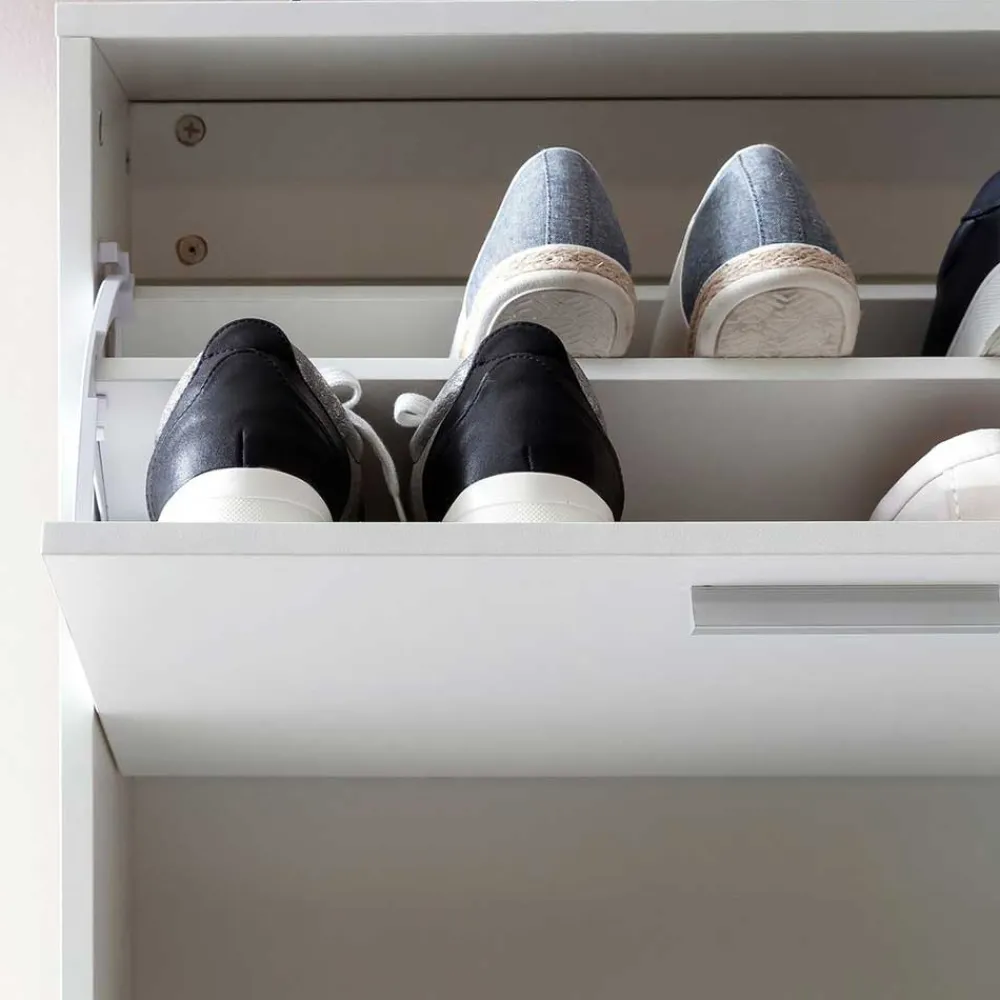 Wohnen 120x81x24 Schuhschrank mit 4 Klappen - Tudan