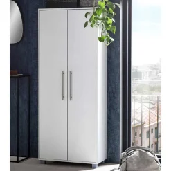 Wohnen 65x164x30 Schuhschrank mit Doppeltür in Weiß - Yoco