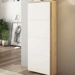Wohnen 60x154x27 Schuhschrank mit vier Klappfächern - Cernal