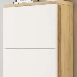 Wohnen 60x154x27 Schuhschrank mit vier Klappfächern - Cernal