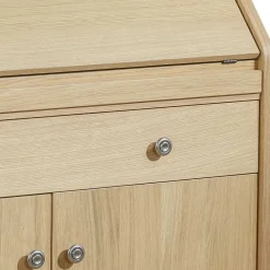 Wohnen Esszimmerschränke|Tische*88x101x44 Sekretär mit Eiche Furnier - Bruce