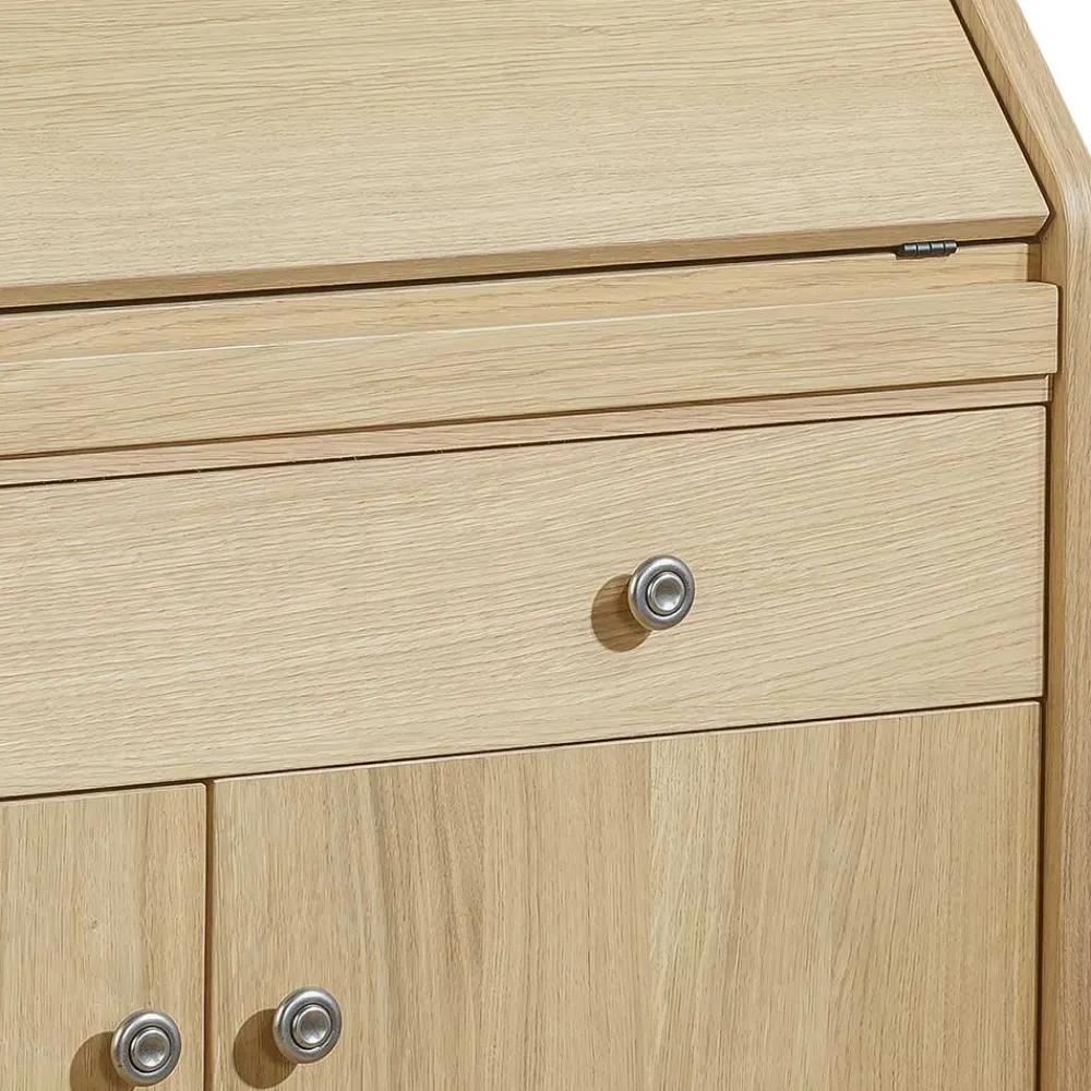 Wohnen Esszimmerschränke|Tische*88x101x44 Sekretär mit Eiche Furnier - Bruce