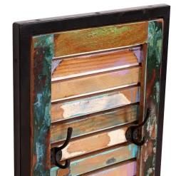 Wohnen Garderoben|Garderoben*33x99x8 Shabby Chic Garderobenpaneel mit 4 Haken - Vosbadus