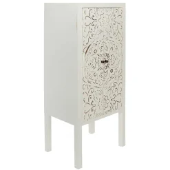 Wohnen Weiße Möbel|Shabby Chic Möbel*50x121x36 Shabby Chic Schrank mit Ornament Muster - Acacio