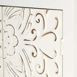 Wohnen Weiße Möbel|Shabby Chic Möbel*50x121x36 Shabby Chic Schrank mit Ornament Muster - Acacio