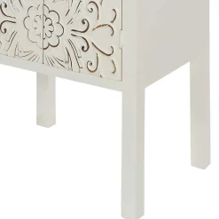 Wohnen Weiße Möbel|Shabby Chic Möbel*50x121x36 Shabby Chic Schrank mit Ornament Muster - Acacio