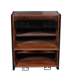 Wohnen Schuhschränke|Shabby Chic Möbel*80x96x40 Shabby Schuhschrank mehrfarbig - Ensley