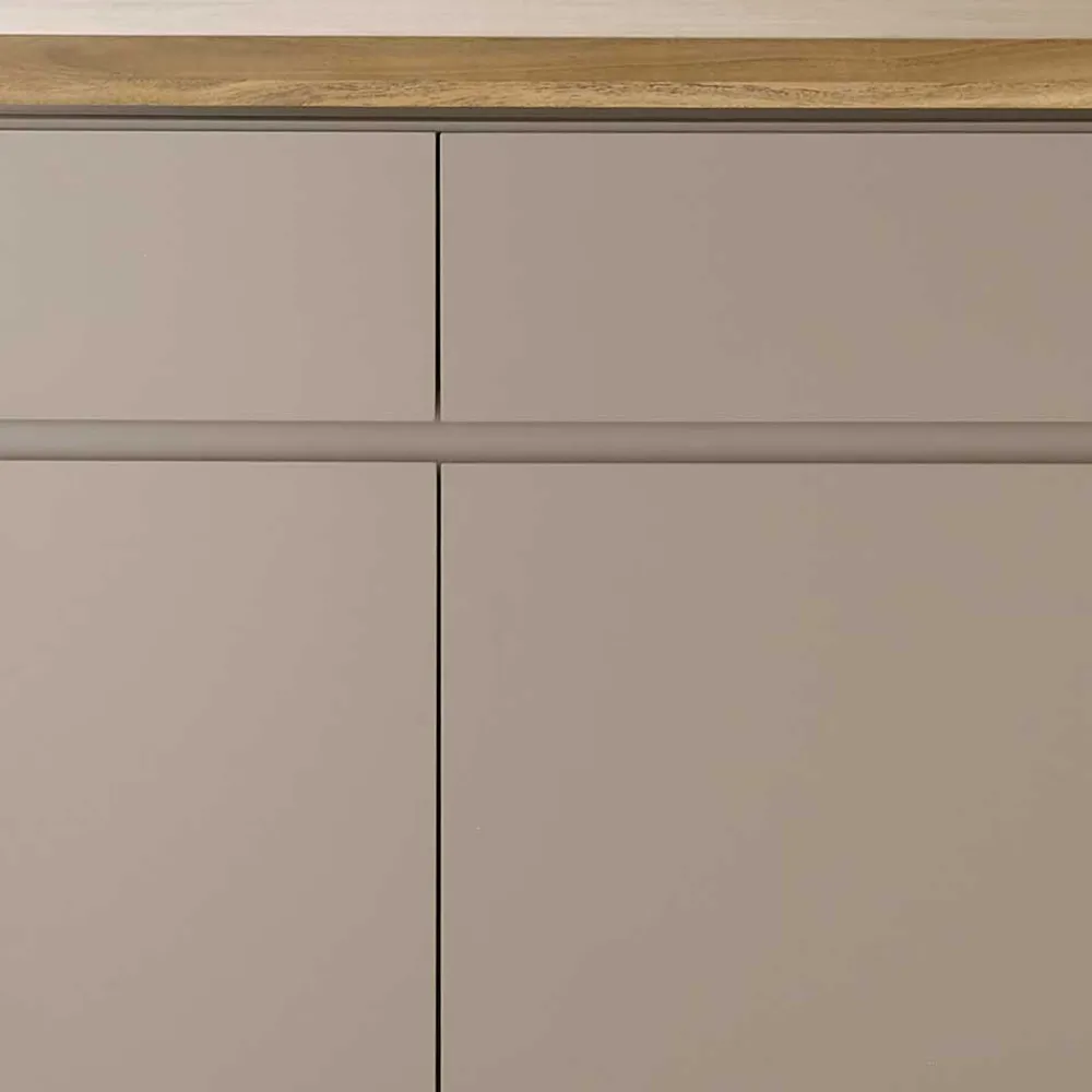 Wohnen 200x86x40 Sideboard Anrichte in Taupe & Akazie - Anja