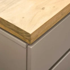 Wohnen 200x86x40 Sideboard Anrichte in Taupe & Akazie - Anja