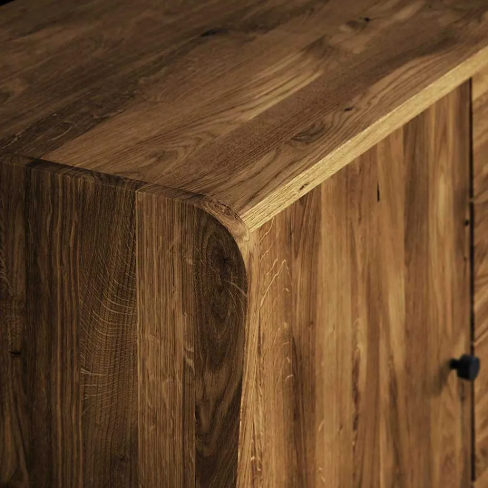 Wohnen 160x90x50 Sideboard in Nussbaumfarben lackiert - Nadelle