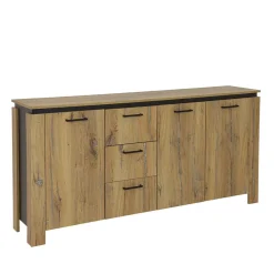 Wohnen 180x86x38 Sideboard in Zinneiche Optik - Traudarian