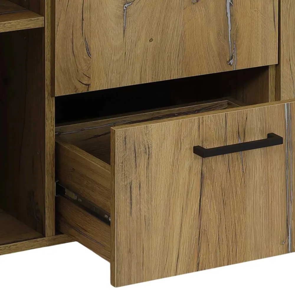 Wohnen 180x86x38 Sideboard in Zinneiche Optik - Traudarian