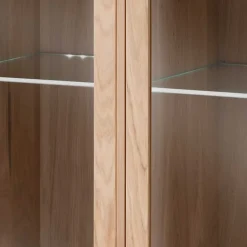 Wohnen 178x82x42 Sideboard mit Glastüren & LED Licht - Lamia