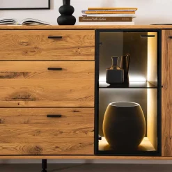 Wohnen 180x86x44 Sideboard mit Metall Bügelgestell - Flacona