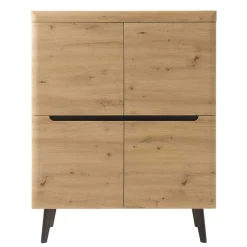 Wohnen 107x134x40 Skandi Highboard 4-türig - Olcian