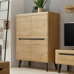 Wohnen 107x134x40 Skandi Highboard 4-türig - Olcian