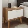 Wohnen 54x50x40 Skandi Nachtkommode mit Klappe - Cablos