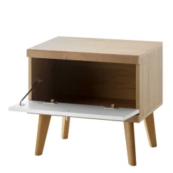 Wohnen 54x50x40 Skandi Nachtkommode mit Klappe - Cablos