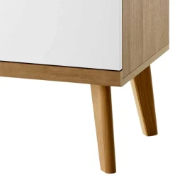 Wohnen 54x50x40 Skandi Nachtkommode mit Klappe - Cablos