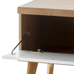 Wohnen 54x50x40 Skandi Nachtkommode mit Klappe - Cablos
