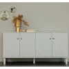 Wohnen 160x78x46 Skandi Sideboard 4-türig in Grau - Huvina