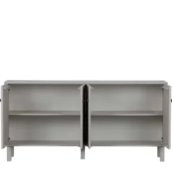Wohnen 160x78x46 Skandi Sideboard 4-türig in Grau - Huvina