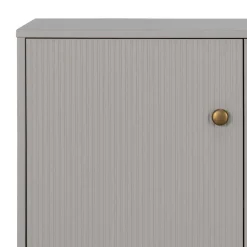 Wohnen 160x78x46 Skandi Sideboard 4-türig in Grau - Huvina