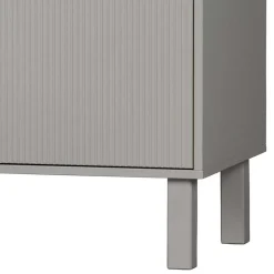 Wohnen 160x78x46 Skandi Sideboard 4-türig in Grau - Huvina