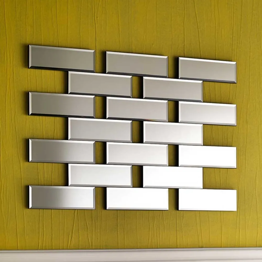 Wohnen 100x70x2 Spiegel in Ziegel Wand Design - Lennart