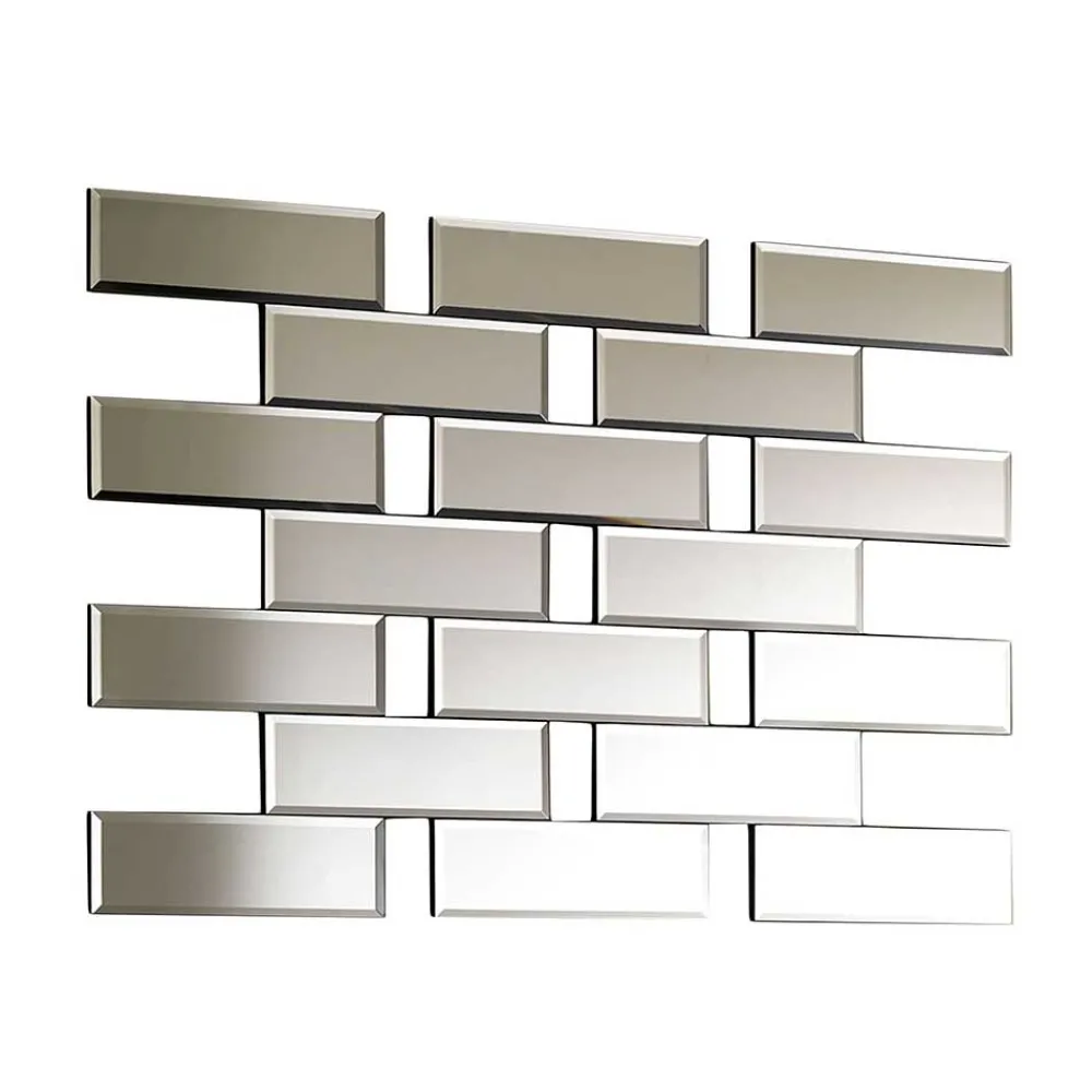 Wohnen 100x70x2 Spiegel in Ziegel Wand Design - Lennart