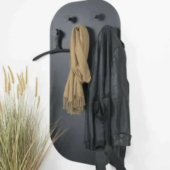 Wohnen 55x115x7 Stahl Wandgarderobe in Oval - Duckey