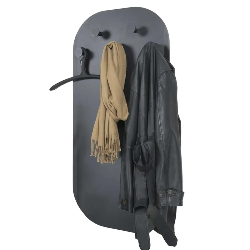 Wohnen 55x115x7 Stahl Wandgarderobe in Oval - Duckey