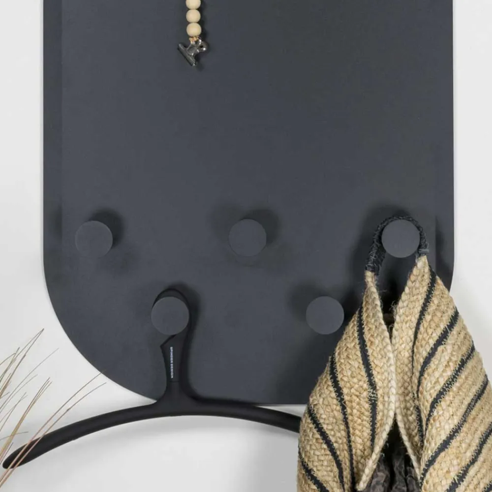 Wohnen 55x115x7 Stahl Wandgarderobe in Oval - Duckey