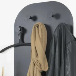 Wohnen 55x115x7 Stahl Wandgarderobe in Oval - Duckey