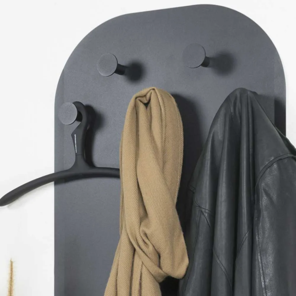 Wohnen 55x115x7 Stahl Wandgarderobe in Oval - Duckey