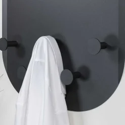 Wohnen 55x115x7 Stahl Wandgarderobe in Oval - Duckey