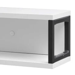 Wohnen 70x17x17 Stahl Wandregal in Weiß & Grau - Ismilav
