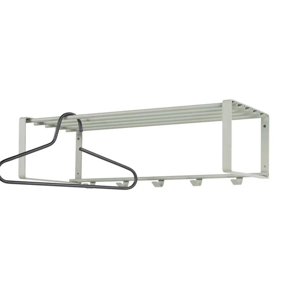 Wohnen 70x19x29 Stahlgarderobe in Graugrün lackiert - Itulian